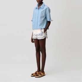 Striped Peter Pan Collar Casual Shirt