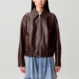 Leather Bomber Jacket