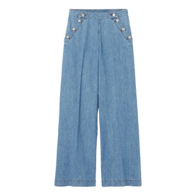 Sailor Style Wide Leg Jeans