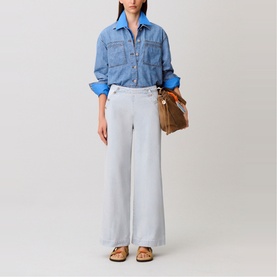 Sailor Style Wide Leg Jeans