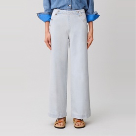 Sailor Style Wide Leg Jeans