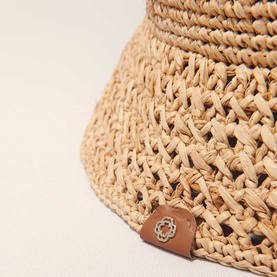 Logo Raffia Bucket Hat