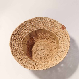 Logo Raffia Bucket Hat