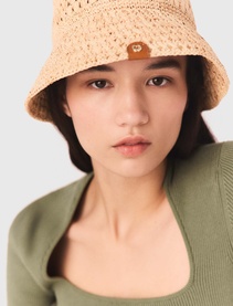 Logo Raffia Bucket Hat