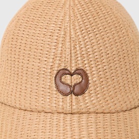 Ecap  Raffia Effect Baseball Cap