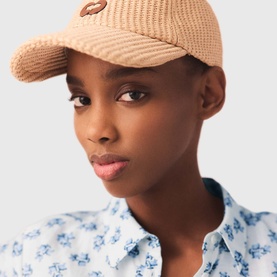 Ecap  Raffia Effect Baseball Cap