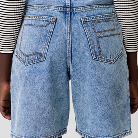 Stonewash Denim Shorts