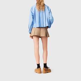 Pleated Belted Shorts