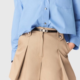 Pleated Belted Shorts