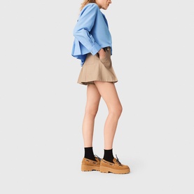 Pleated Belted Shorts