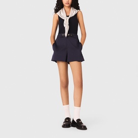 Flared Belted Shorts