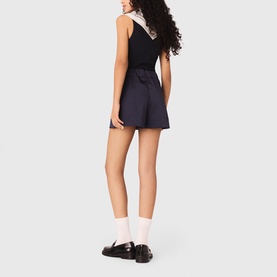 Flared Belted Shorts