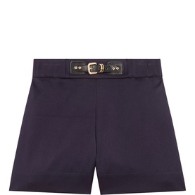 Flared Belted Shorts