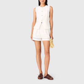 Embroidered Trim  Shorts
