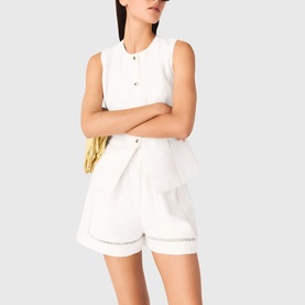 Embroidered Trim  Shorts