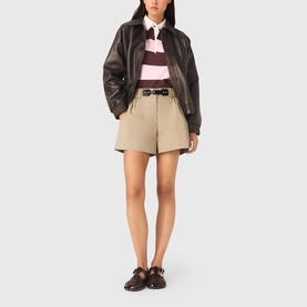 Back Logo Belt Detail Shorts