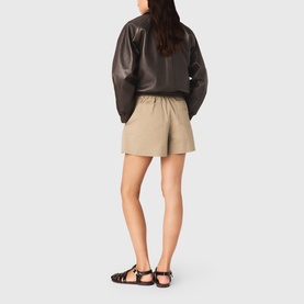Back Logo Belt Detail Shorts