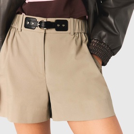 Back Logo Belt Detail Shorts