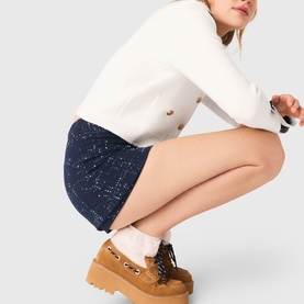 Check Asymmetric Skort
