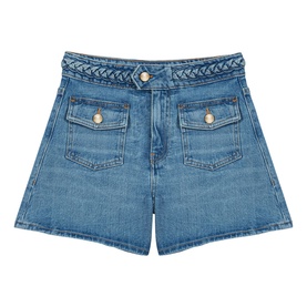 Braided Denim Shorts