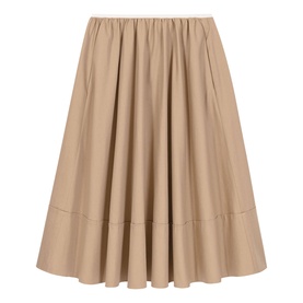 Wide Hem Flared Skirt