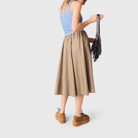 Wide Hem Flared Skirt