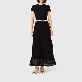 Embroidered Flared Skirt