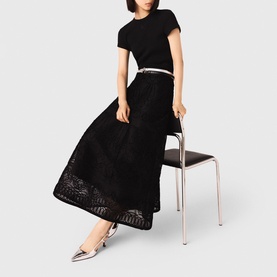 Embroidered Flared Skirt