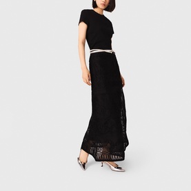 Embroidered Flared Skirt
