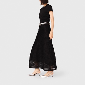 Embroidered Flared Skirt
