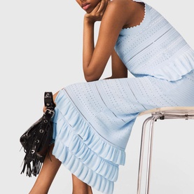 Ruffled Knitted Skirt