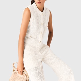 Floral Lace Waistcoat Top