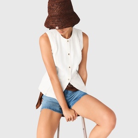 Embroidered Waistcoat Top