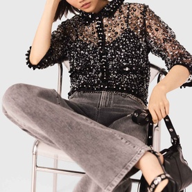 Embellished Cropped Shirts
