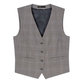 Single-Breasted Check Waistcoat