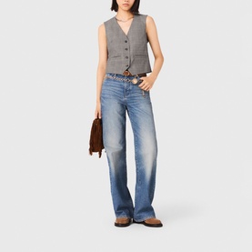 Single-Breasted Check Waistcoat