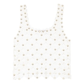 Mirrored Studs Crochet Top