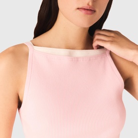 Back Logo Ribbed Tank Top