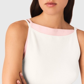 Back Logo Ribbed Tank Top