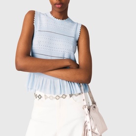 Ruffled Knitted Top