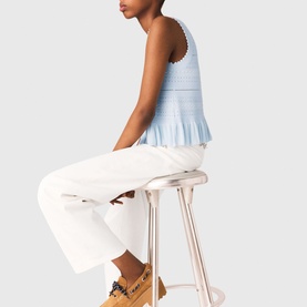 Ruffled Knitted Top