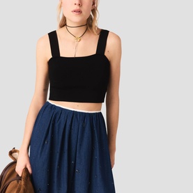 Solid Cropped Top