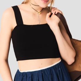 Solid Cropped Top