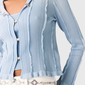 Tank Top & Cardigan Knitted Twin Set