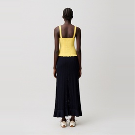 Ruffled Scallop Trim Knitted Top
