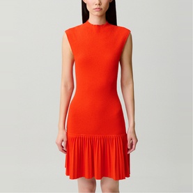 Pleated Mini Dress