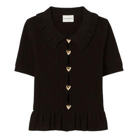 Heart Openwork Knitted Top