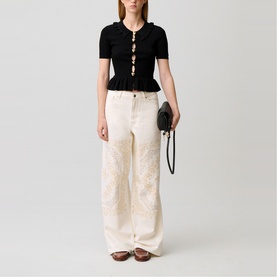 Heart Openwork Knitted Top