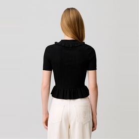 Heart Openwork Knitted Top