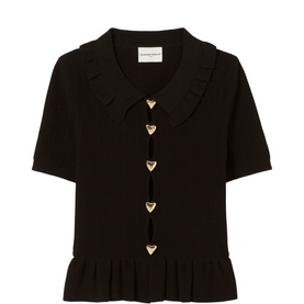 Heart Openwork Knitted Top